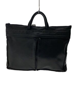 Porter Dash Black Leather Bag 29x40 cm Plain Design 4.5 cm Porter Dash Black Leather Bag 29x40 cm Plain Design 4.5 cm