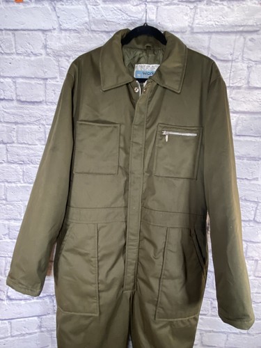 Vintage Military Green SEARS Insulated Coveralls Work or Leisure - Size 42 Tall - 第 2/5 張圖片