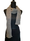 Ob.D. Handmade, Hand Knit, Grey Geometric, Versatile Light Duty Scarf — photo 7