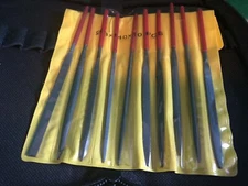 10pc Mini Precision Needle File Poly Handles Jewelry Tool Hobby with zip case