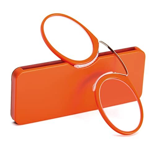 Dünne armlose Lesebrille ohne Bügel Einklemmen Nasenclip Lesebrille mit Etui - Bild 1 von 7