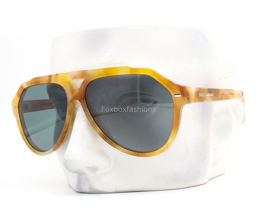 Dolce Gabbana Sunglasses DG 4452F 3422/2V Yellow Tortoise Blue Polarized w/case