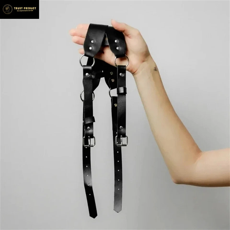 Goth PU Leather Mask Punk Cosplay Blindfold Masquerade Cute Cat Halloween Party - Image 4 of 4