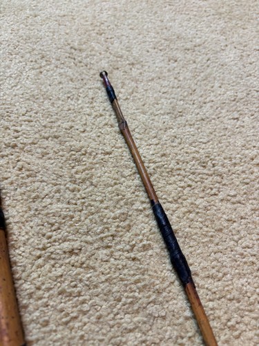 King Fisher Vintage Antique Bamboo Metal Fly Fishing Rod 3-Piece 9’ 2” 9Ft Long - Picture 5 of 11