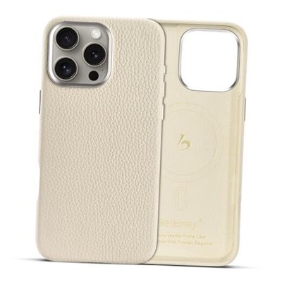  Compatible with Leather Case - MagSafe Compatible - iPhone 16 Pro White