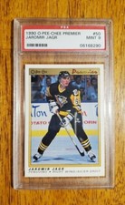 1990 O-Pee-Chee Premier OPC Jaromir JAGR Hockey ROOKIE Card #50 RC PSA 9 MINT
