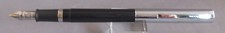 Pluma de relleno de cartucho Sheaffer vintage - tapa cromada lisa - parte inferior/superior plana---negro