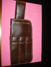 Vintage Eye Glass And Pen Holder-Case Snap On Back- For Belt-Visor