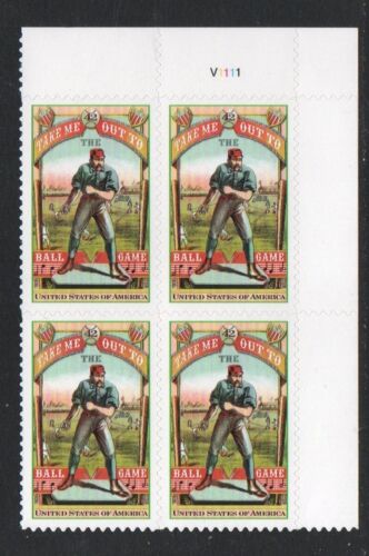 ALLYS US Plate Block Scott #4341 42c Take Me Out to the Ballgame [4] MNH [STK] - Picture 1 of 1