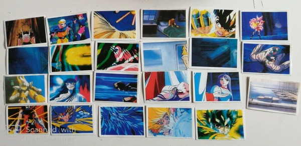 CROMOS CABALLEROS DEL ZODIACO, LOTE 5,   23 CROMOS, BUEN ESTADO