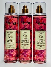 3 Bath  Body Works RUBY APPLE ROSEWOOD Fine Fragrance Mist Spray