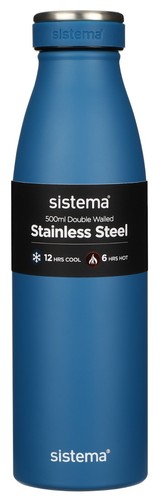 Sistema Stainless Steel Bottle Double Walled Vacuum Insulated Leak Proof 500ml - Picture 8 of 9