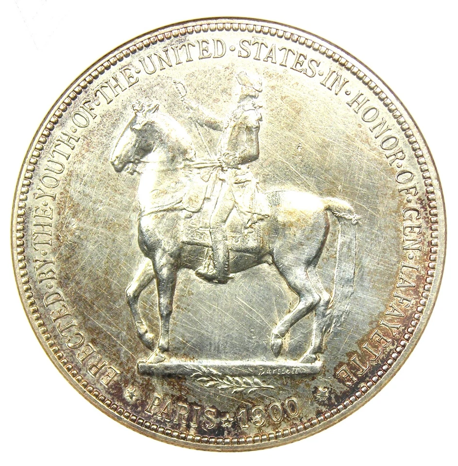 1900 Lafayette Silver Dollar $1 Coin - Certified ANACS AU55 Details - Rare Type! - Image 4 of 4