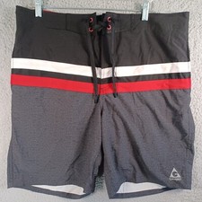 Gerry Mens Multicolor Swimsuit Size Large Drawstring Logo Colorblock Swim Pool