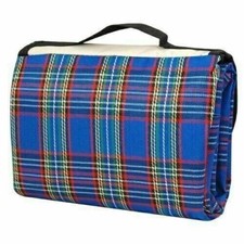 Extra Large Picnic Blanket Waterproof Summer Car Travel Camping Fleece Blue