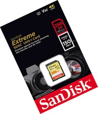 Sandisk 256GB FS extreme 4K HD SD card for Canon XF705 XF405 XF400 GX10 HF G21