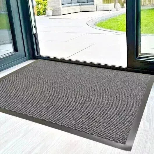 Large Heavy Duty Rubber Barrier Non Slip Door Mat Runner Rugs Back Hall Kitchen - Image 4 of 4