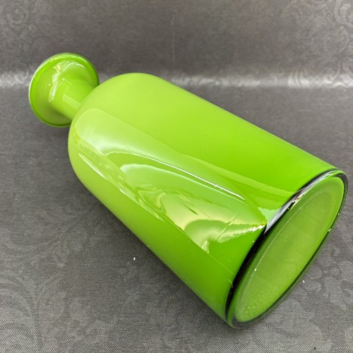Modernist 14” Cased Bright Glass Vase Danish Modern Scandinavian Contemporary - Picture 11 of 12