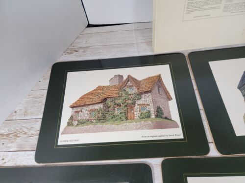 David Winter English Cottages Placemats 7 Different Scenes Cork Back box bottom - Picture 3 of 11