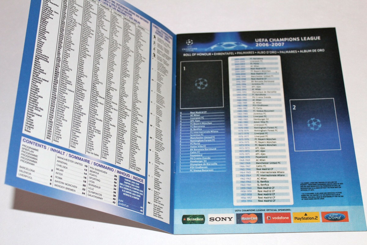 Panini CHAMPIONS LEAGUE 2006/2007 06/07 - COMPLETE SET