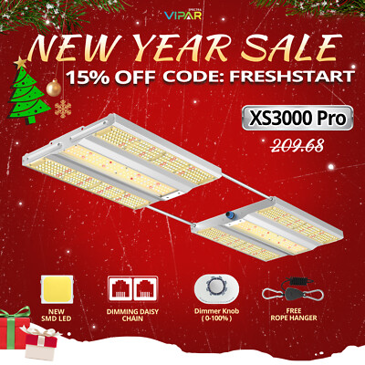 VIPARSPECTRA NEW XS3000 Pro LED Grow Light Full Spectrum Indoor Plant Veg Flower