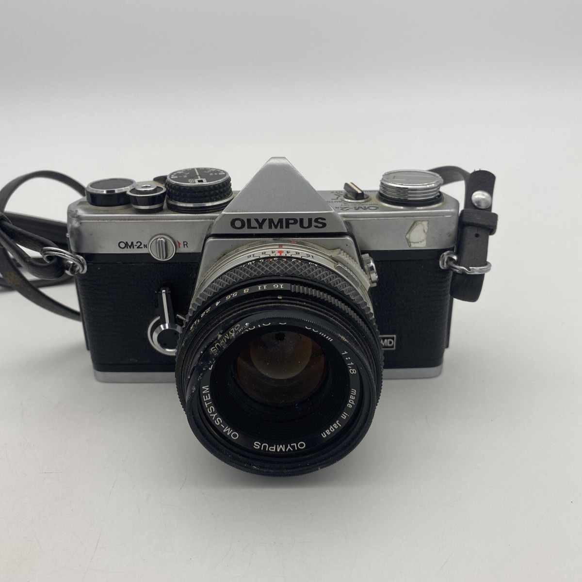 Olympus OM-2N MD 35mm Film Om Lens SLR Camera W/ 50mm Lens