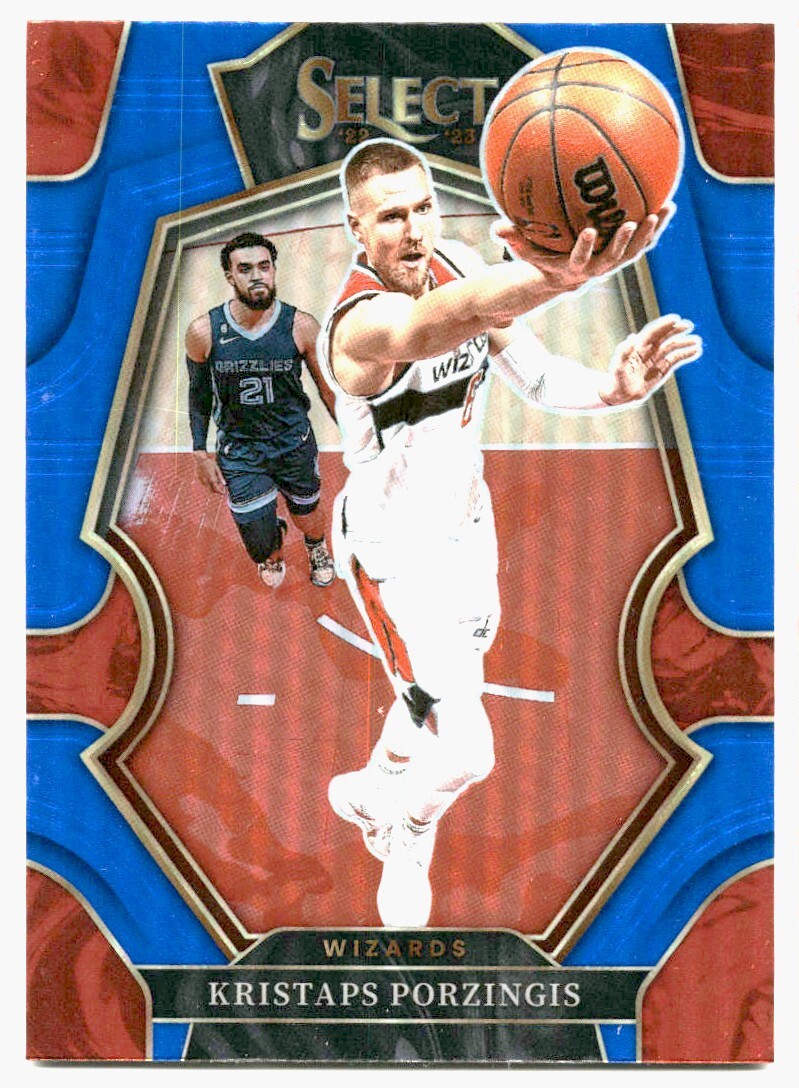 2022-23 Panini Select Blue PRIZM Kristaps Porzingis #104