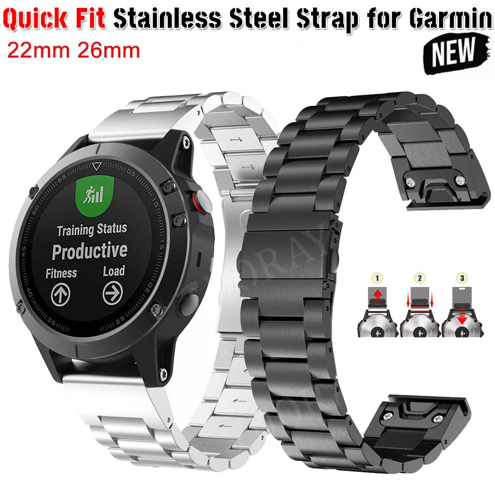 Garmin Watches Garmin Fenix 5x Stainless Steel Band Wrist Band