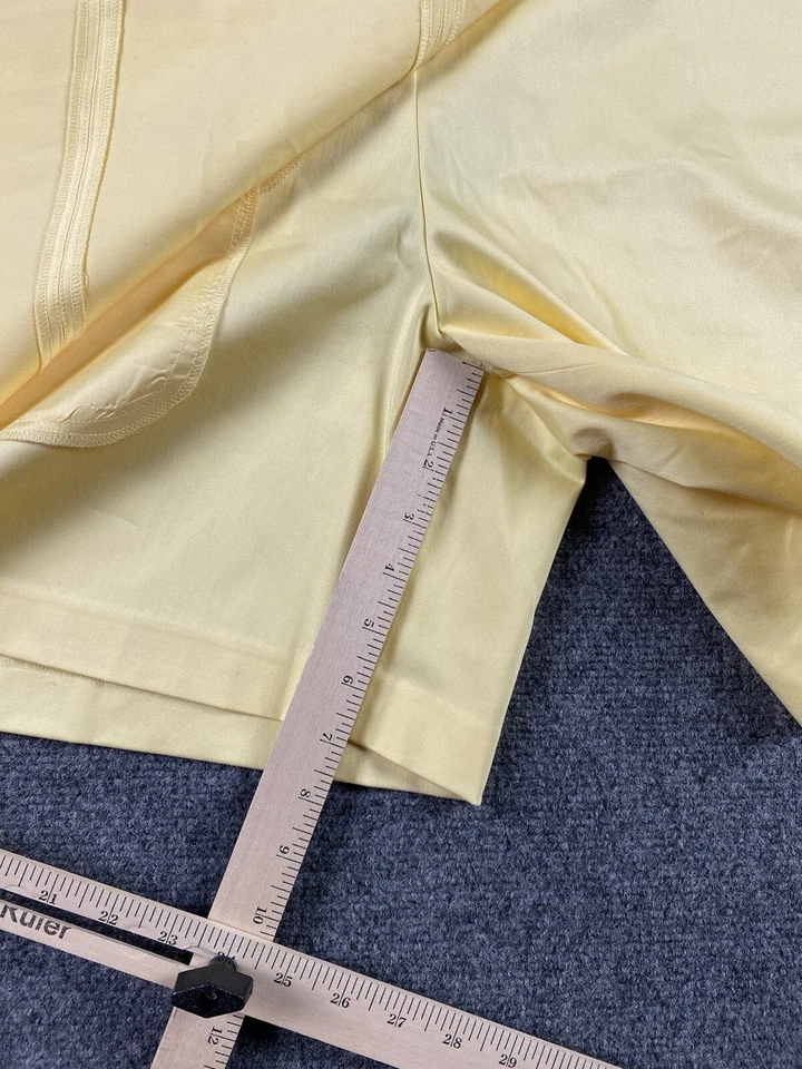 JAMIE SADOCK Athletic Skort Shorts Size 12 Yellow Fold Over Zippers Golf Casual - Imagem 4 de 4