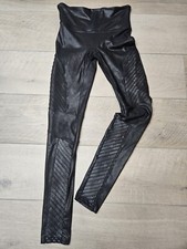 Spanx Moto Faux Leather Leggings Size Small Black