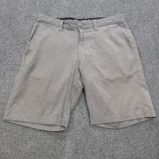RVCA Shorts Boys Size 28 Gray Flat Front Chino Casual Walk Shorts Lightweight