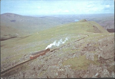Vintage Snowdon Mountain Railway Wales Zug Postkarte J Arthur Dixon