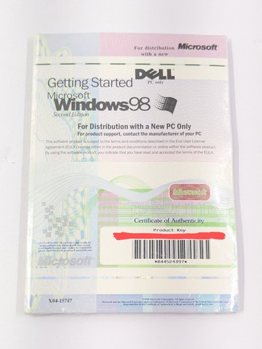 Microsoft Windows 98 Getting Started Manual for Dell Computer - Picture 1 of 3