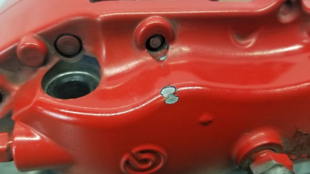 09 MASERATI GRANTURISMO BRAKE CALIPER REAR RIGHT PASSENGER RED