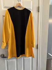 Renaissance Tunic Gold  Black Long Sleeve Unisex M/L Cosplay