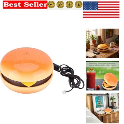 Retro Hamburger Phone   Fun Food-Shaped Corded Landline with Voice Dial & Flash
