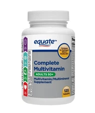 Equate Complete Multivitamin/Multimineral Supplement Tablets, Adults 50+, 125 CT