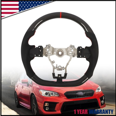 #ad Real Carbon Fiber Steering Wheel For Subaru LEVORG WRX STI 2015 2022 $244.98