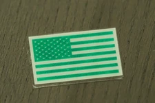 Chrome US Flag Helmet Decal