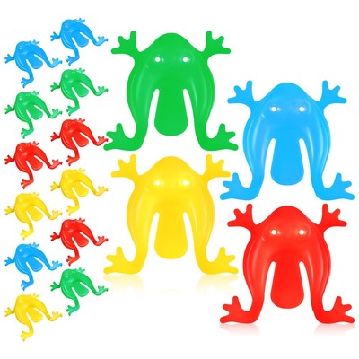  16 Pcs Frösche Hüpfen Spiel Froschsprungspielzeug Plastikfroschspielzeug