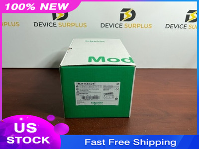 SCHNEIDER TM241CEC24T MODICON M241, 24 IO, TRANSISTOR, PNP, ETHERNET, CAN MA NEW