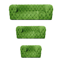 Sofagarnitur GrüN Luxus Chesterfield 3Tlg Wohnzimmer Modern SitzmöBel Sofas