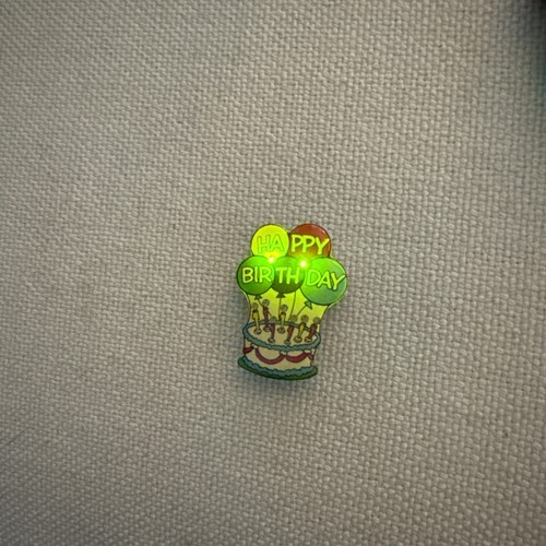 Vintage Sparkler Happy Birthday Celebration Lapel Pin Balloons & Cake Works! - Picture 4 of 4