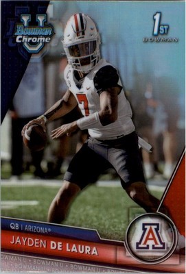 2023 Bowman Chrome University Refractors #30 Jayden De Laura - FB