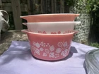 Vintage PYREX Pink Gooseberry Casserole Dishes with Lids – Set of 3 (471-472-473