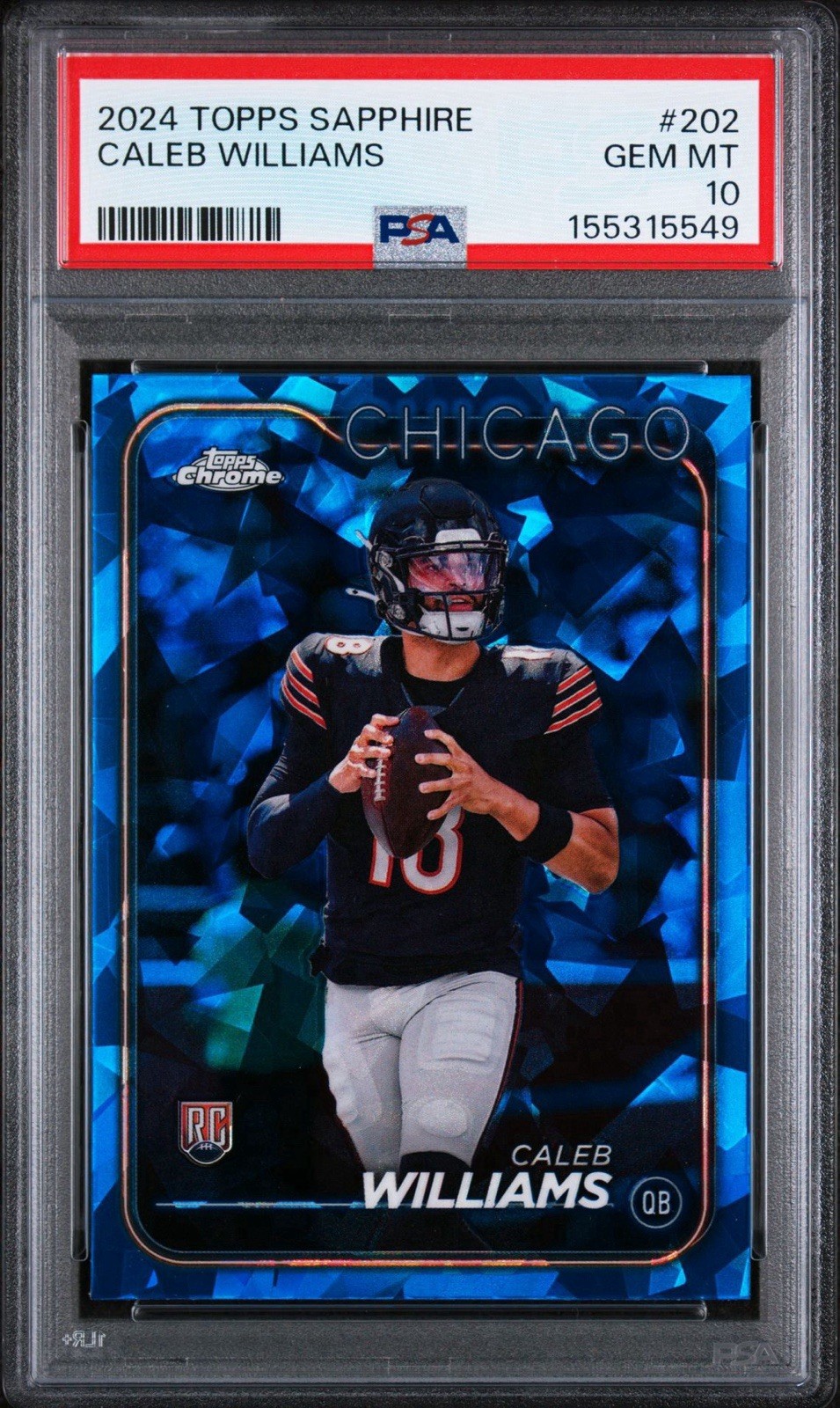 Caleb Williams Topps Chrome Sapphire #202 Base