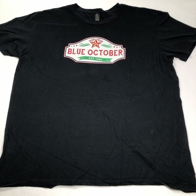 Blue October Est. 1995 Logo size 2XL Black T Shirt Band Tour Merch Tee