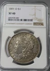 1891-O NGC XF40 Morgan Dollar, better date O mint.