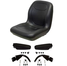Black High Back Seat With Flip Up Arm Rests Fits Bobcat Replaces 102707301CC