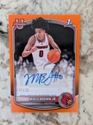 2025-26 1st Bowman Chrome Mikel Brown Jr. Orange Paper Prospect #17/25 Auto